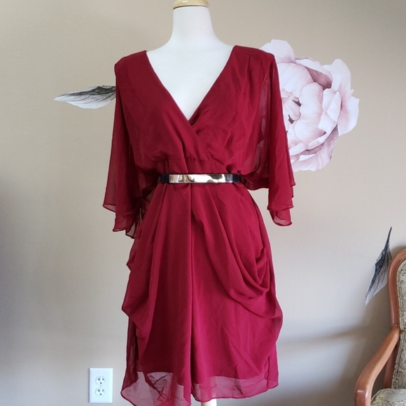 city chic maroon dress
